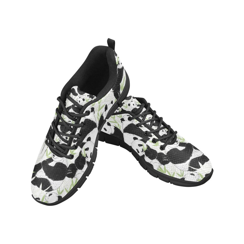 Panda Pattern Men's Sneakers Black