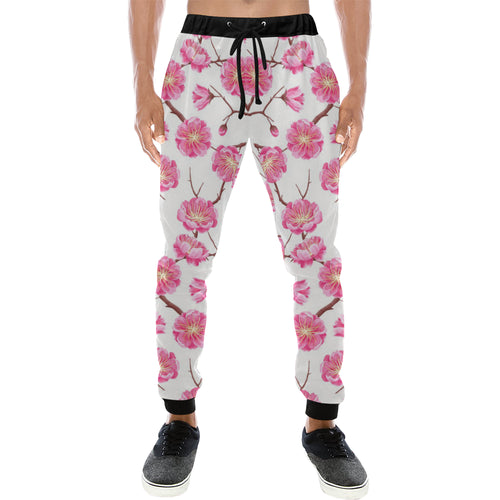 Pink Sakura Pattern Unisex Casual Sweatpants