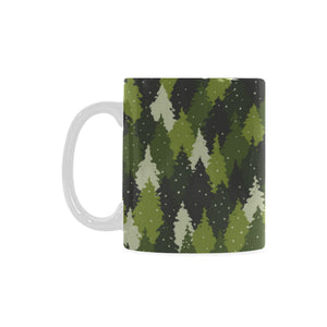 Christmas Tree Camo Pattern Classical White Mug (FulFilled In US)