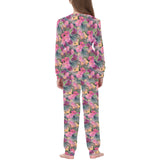 Hibiscus Pattern Print Design 03 Kids' Boys' Girls' All Over Print Pajama Set