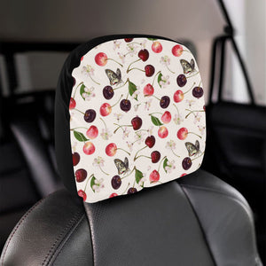 Cherry Flower Butterfly Pattern Car Headrest Cover