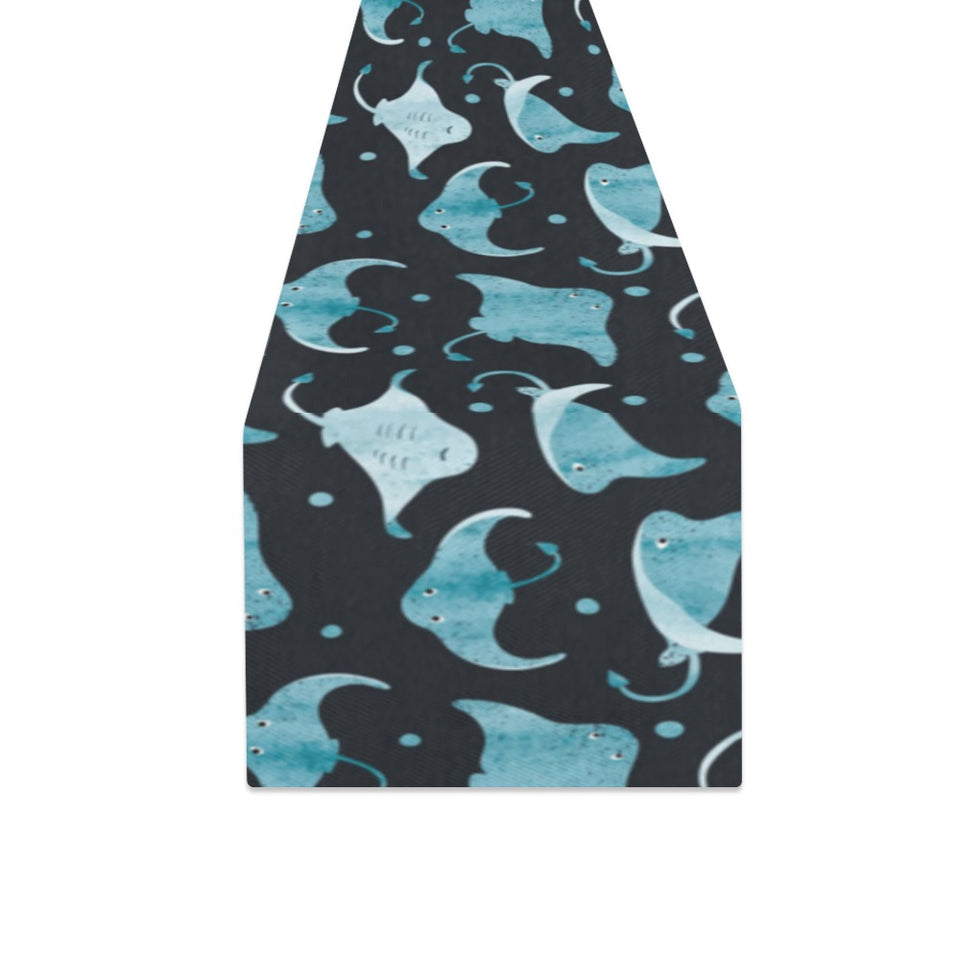 Stingray Pattern Print Design 04 Table Runner