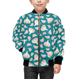 Garlic Pattern Background Kids' Boys' Girls' Bomber Jacket