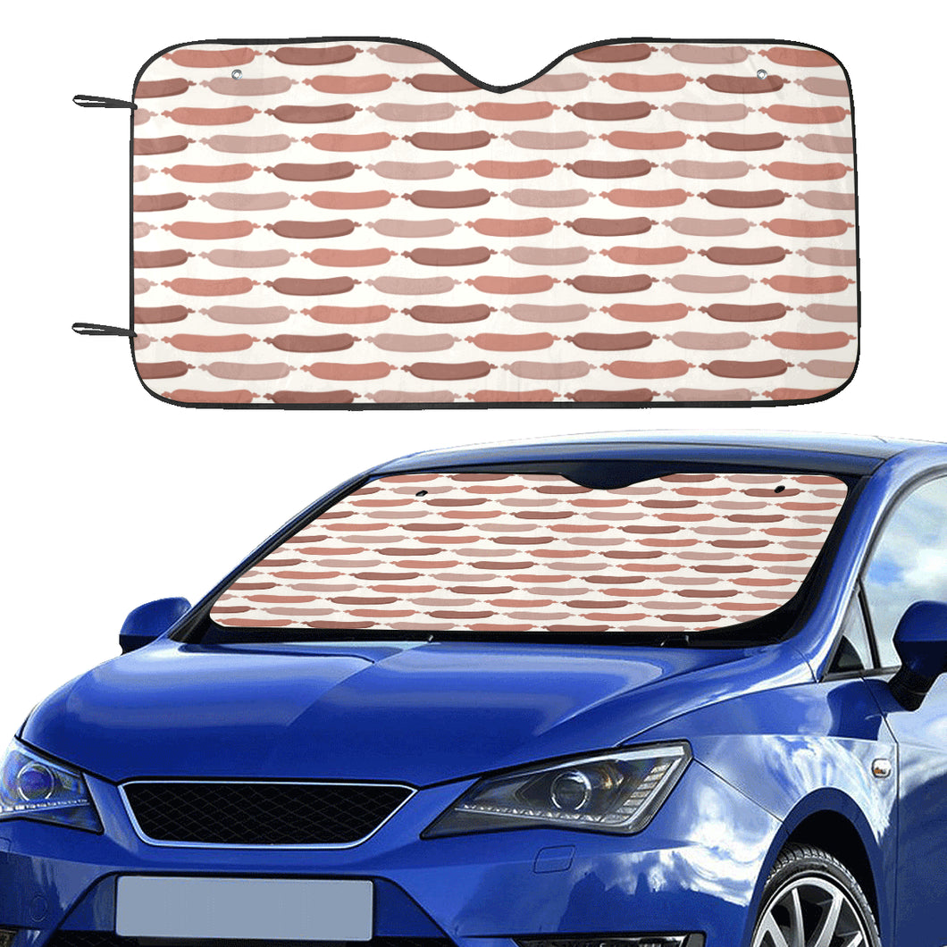 Sausage Pattern Print Design 02 Car Sun Shade