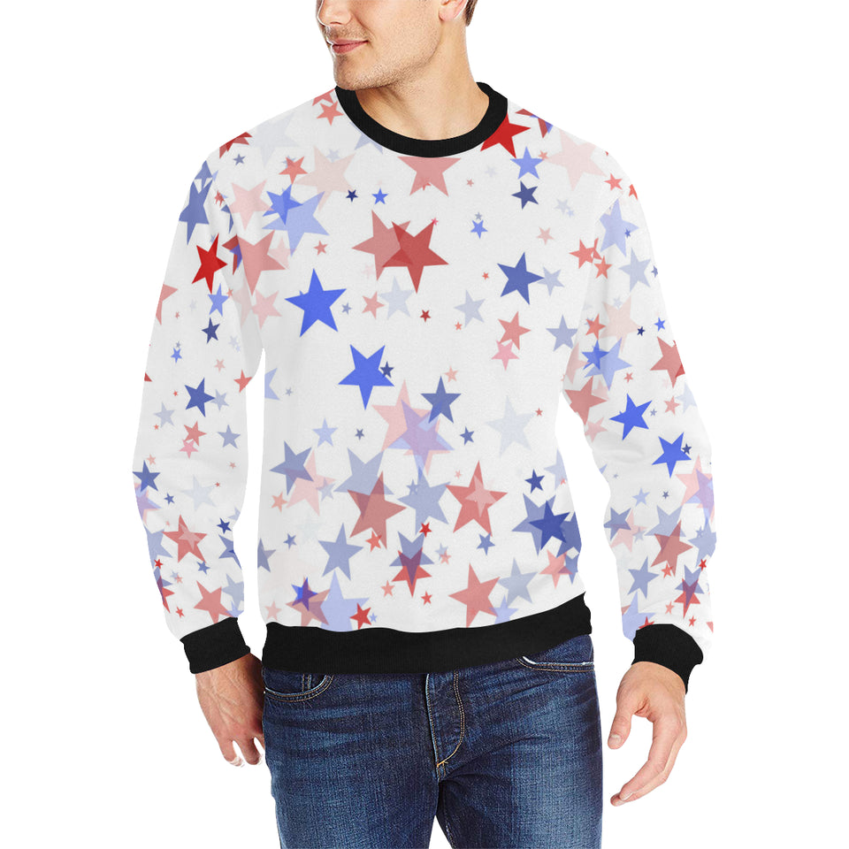 USA Star Pattern Men's Crew Neck Sweatshirt