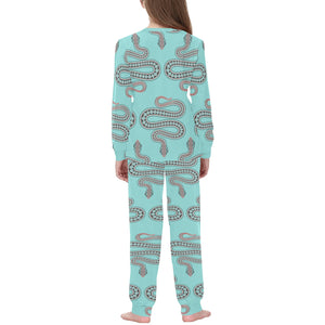 Snake Tribal Pattern Kids' Boys' Girls' All Over Print Pajama Set