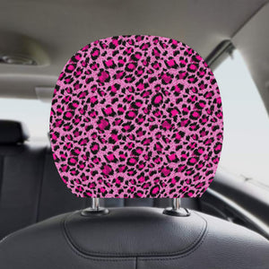 Pink Leopard Skin texture Pattern Car Headrest Cover