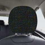 Math Pattern Print Design 01 Car Headrest Cover