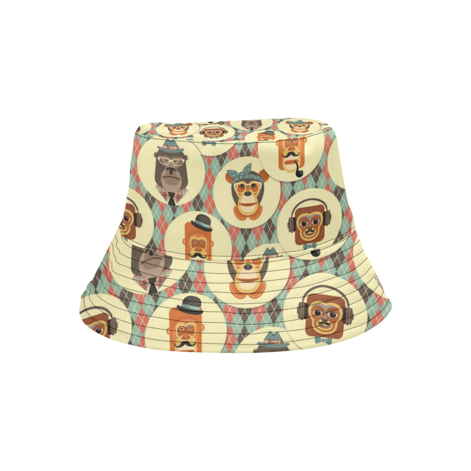 Monkey Pattern Unisex Bucket Hat