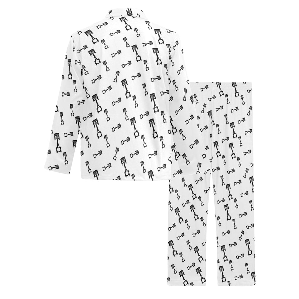 Engine Piston Random Pattern Print Design 04 Men's Long Pajama Set