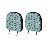 Stingray Pattern Print Design 01 Car Headrest Cover