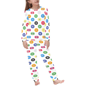 Billiard Ball Pattern Print Design 04 Kids' Boys' Girls' All Over Print Pajama Set