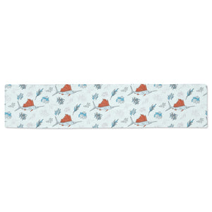 Swordfish Pattern Print Design 03 Table Runner