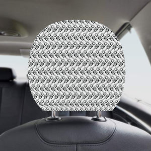 Engine Piston Pattern Print Design 03 Car Headrest Cover