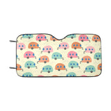 Camper Van Pattern Print Design 04 Car Sun Shade