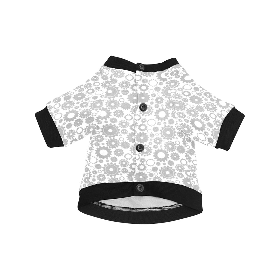 Gear Pattern Print Design 03 All Over Print Pet Dog Round Neck Fuzzy Shirt