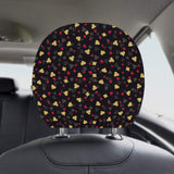 Casino Cards Suits Pattern Print Design 01 Car Headrest Cover