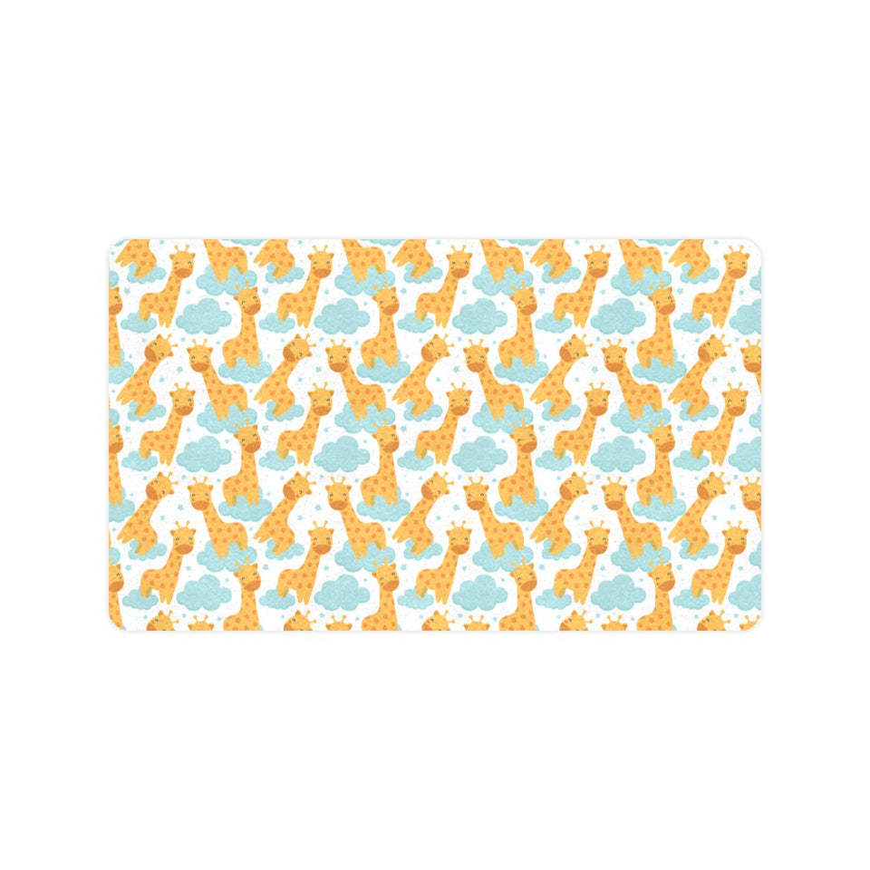 Giraffe Pattern Print Design 05 Doormat