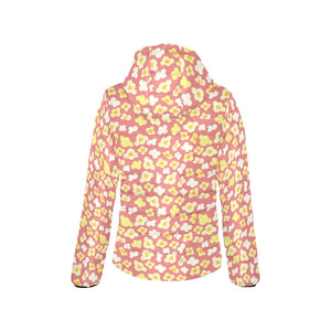 Popcorn Pattern Print Design 01 Women's Padded Hooded Jacket