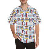 Surfboard Pattern Print Design 02 Men's All Over Print Hawaiian Shirt (Model T58)