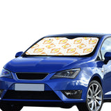 Bread Toast Pattern Print Design 02 Car Sun Shade