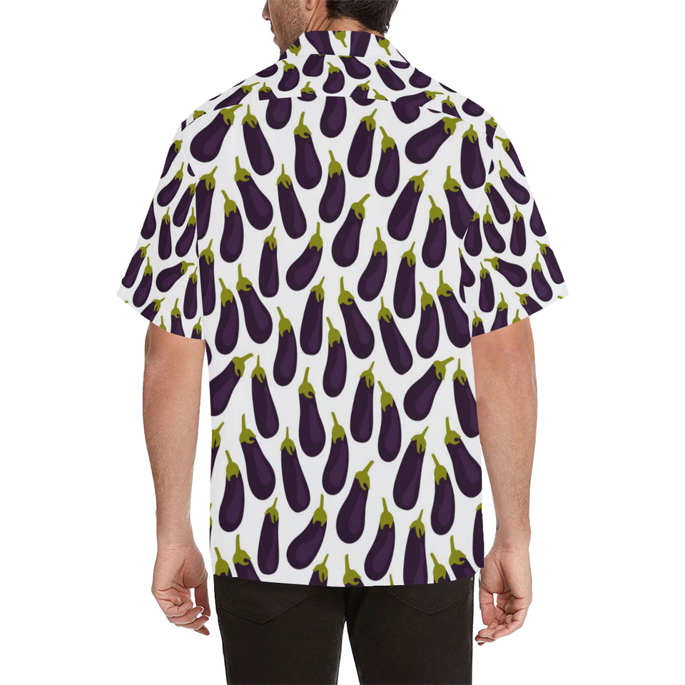 Eggplant Pattern Print Design 01 Men's All Over Print Hawaiian Shirt (Model T58)