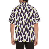 Eggplant Pattern Print Design 01 Men's All Over Print Hawaiian Shirt (Model T58)