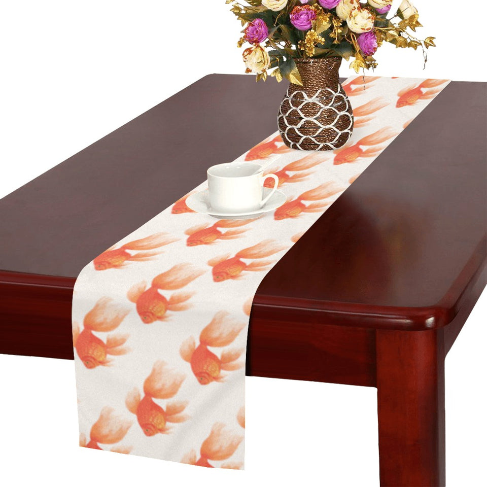 Goldfish Pattern Print Design 05 Table Runner