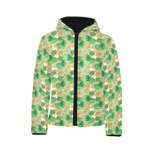 Pelican Pattern Print Design 05 Kids' Boys' Girls' Padded Hooded Jacket