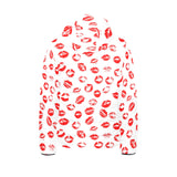 Lips Pattern Print Design 01 Kids' Boys' Girls' Padded Hooded Jacket