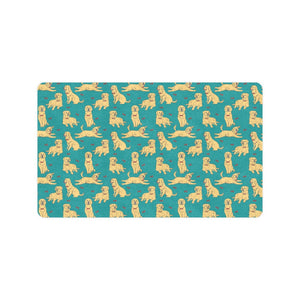 Golden Retriever Pattern Print Design 05 Doormat