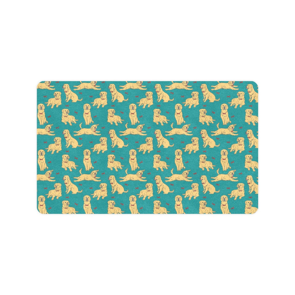 Golden Retriever Pattern Print Design 05 Doormat