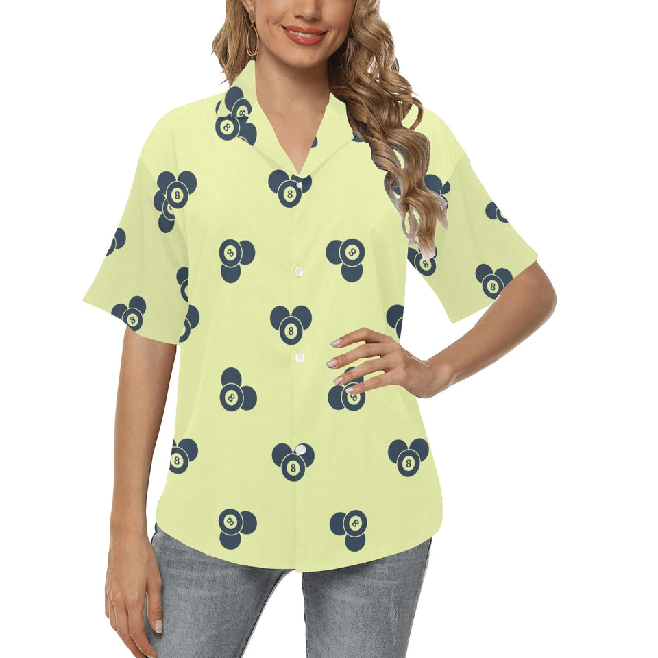 Billiard Ball Pattern Print Design 05 Women's All Over Print Hawaiian Shirt