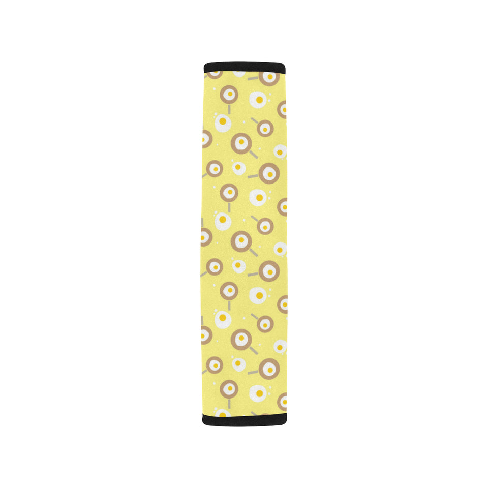 Fried Eggs Pattern Print Design 03 Car Seat Belt Cover