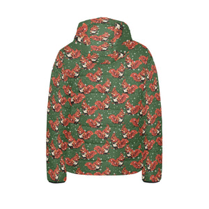 Squirrel Pattern Print Design 03 Kids' Boys' Girls' Padded Hooded Jacket