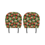 Cocoa Leaves Pattern Car Headrest Cover