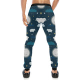 Sheep Playing Could Moon Pattern Unisex Casual Sweatpants