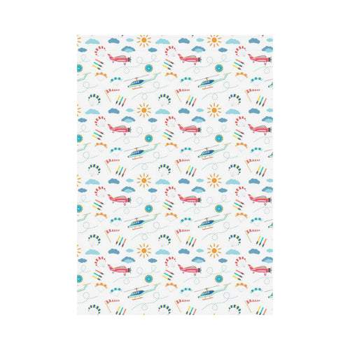 Helicopter Plane Pattern House Flag Garden Flag