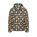 Squirrel Pattern Print Design 05 Kids' Boys' Girls' Padded Hooded Jacket