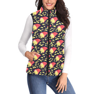 Potato Chips Pattern Print Design 05 Women's Padded Vest