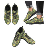 Avocado Pattern Background Men's Sneakers Black