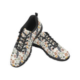 Toucan Flower Pattern Men's Sneakers Black