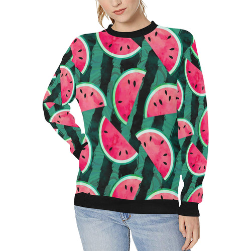 Watermelon Pattern Women's Crew Neck Sweatshirt