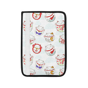 Meneki Neko Lucky Cat Pattern Car Seat Belt Cover