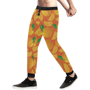 Orange Pattern background Unisex Casual Sweatpants