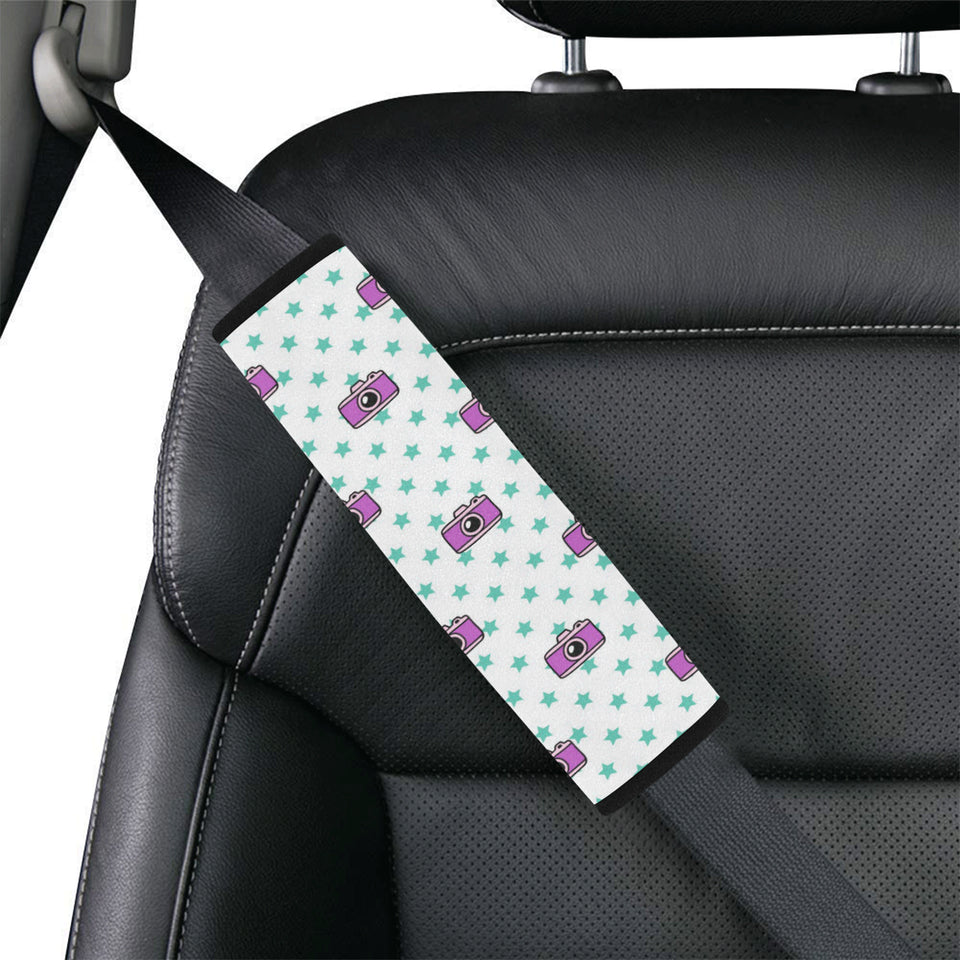 Camera Pattern Print Design 03 Car Seat Belt Cover