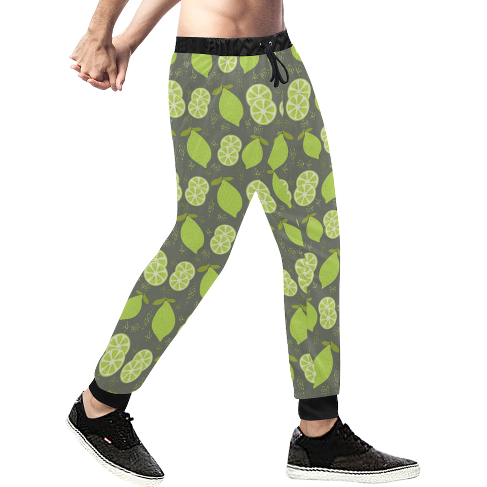 Lime Pattern Theme Unisex Casual Sweatpants