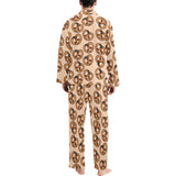 Pretzels Pattern Print Design 02 Men's Long Pajama Set