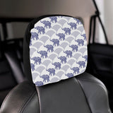 Elephant Pattern Background Car Headrest Cover