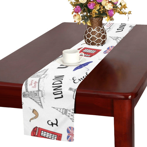 British Pattern Print Design 01 Table Runner